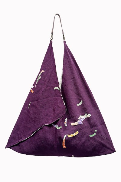 Sac Kimono chirimen Violet -M