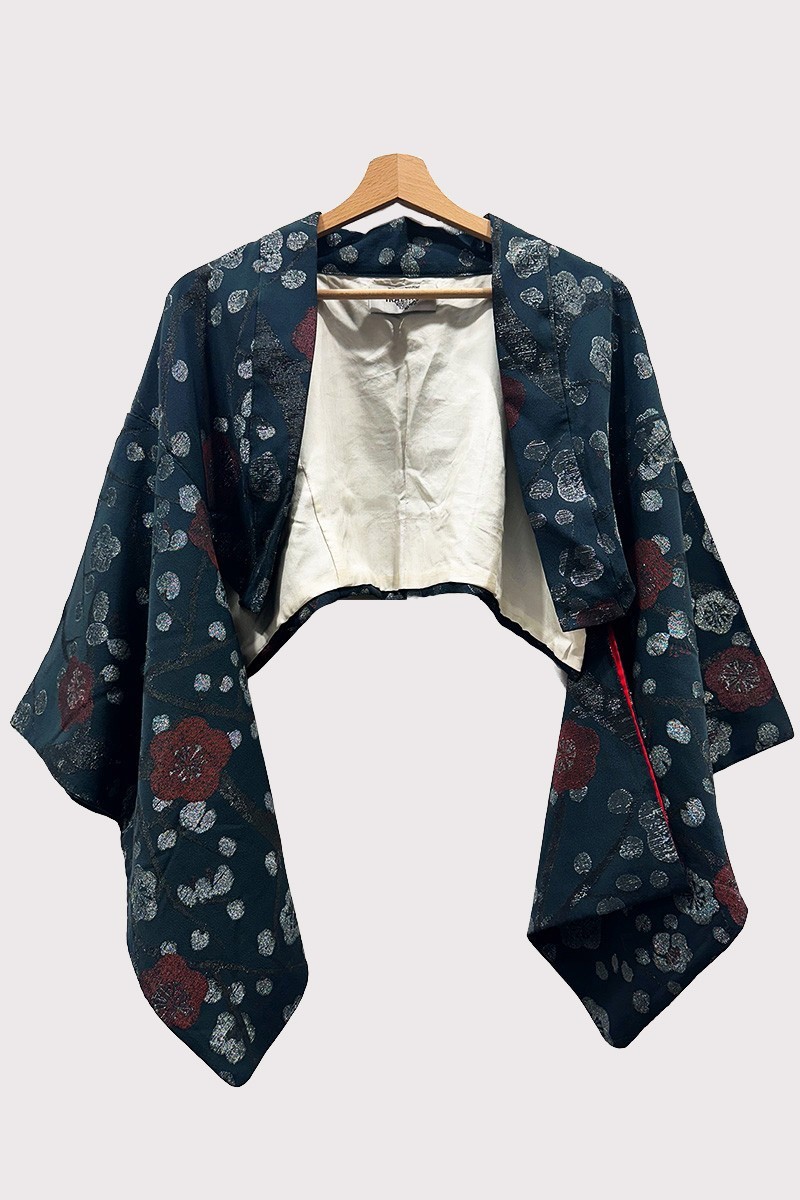 copy of copy of Chirimen silk crepe Cropped Kimono jacket