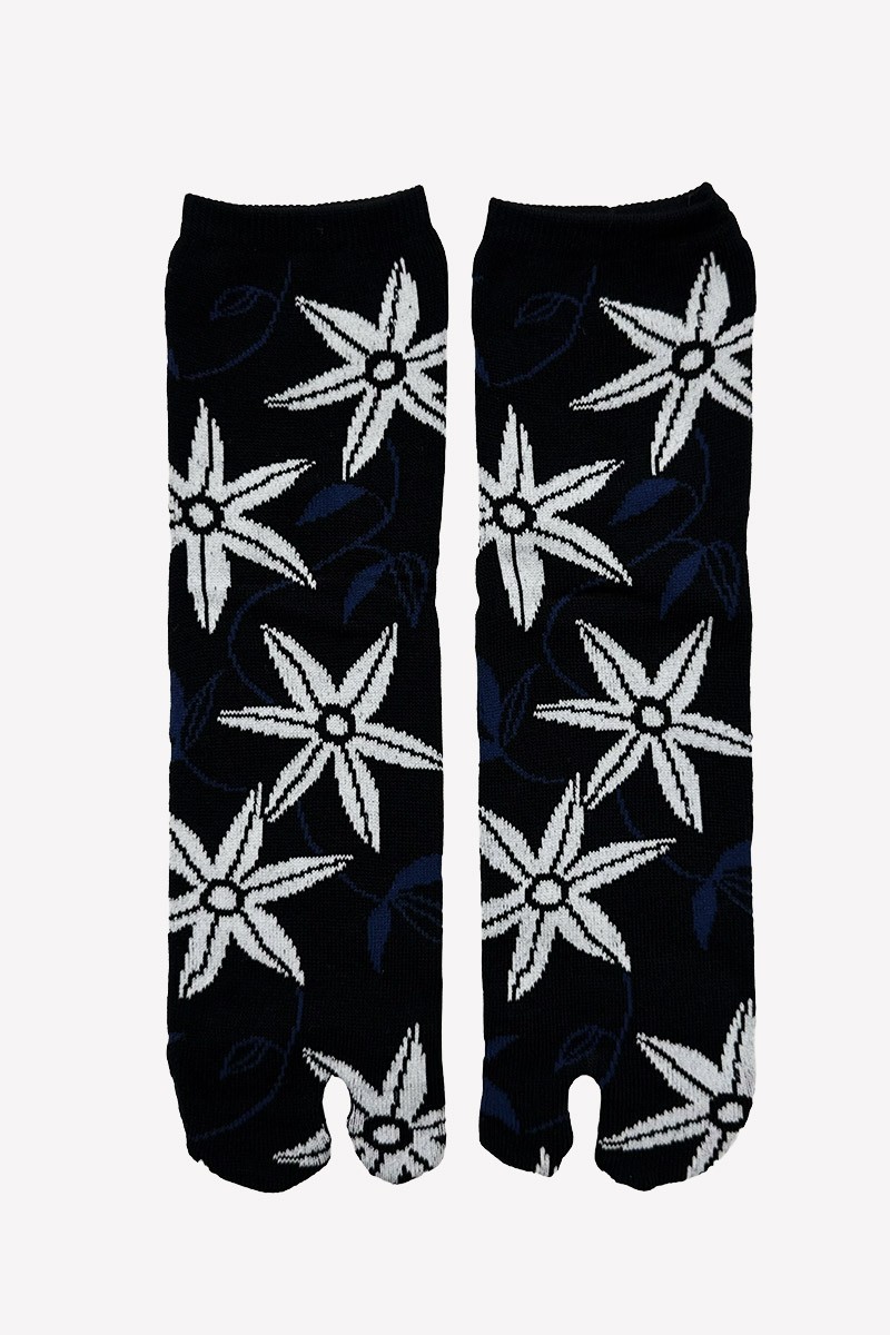 Chaussettes Tabi japonaises à fleurs