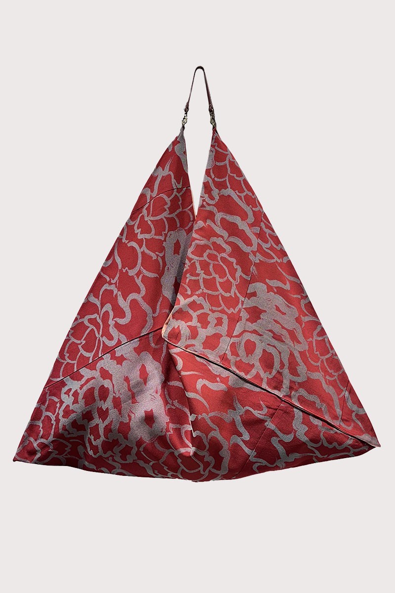 Deep Red Petals Kimono Bag