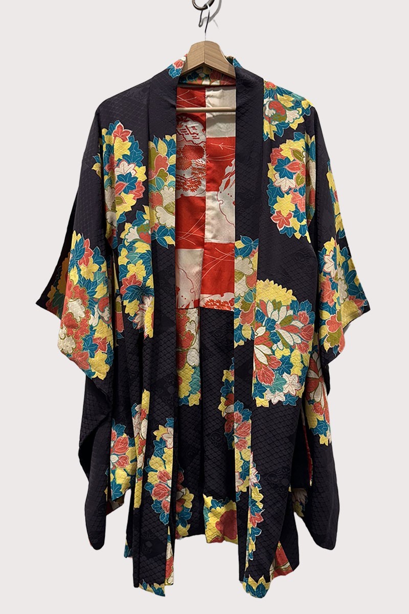 Silk Haori with Furisode sleeves