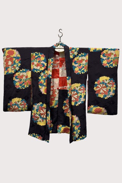 Silk Haori with Furisode sleeves