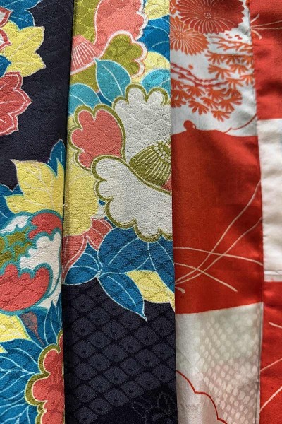 Silk Haori with Furisode sleeves