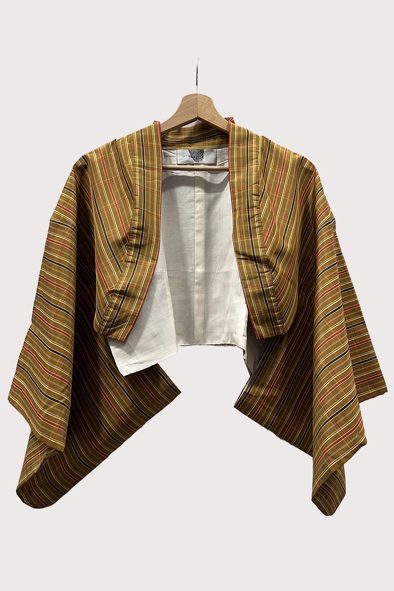 Bolero kimono ochre Madras