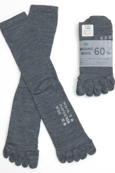 5-toe Merino wool socks