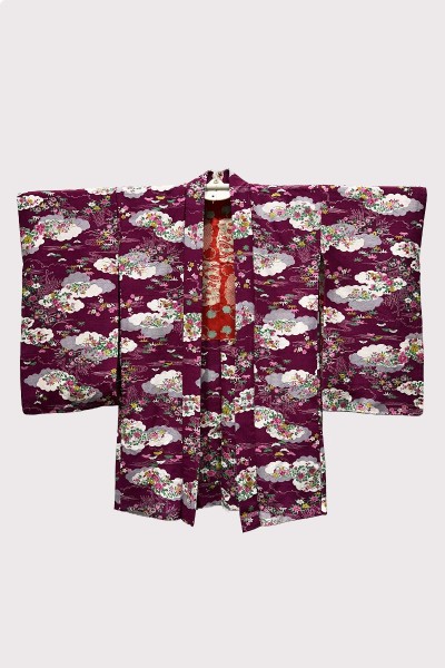 Haori Long Violet en Soie