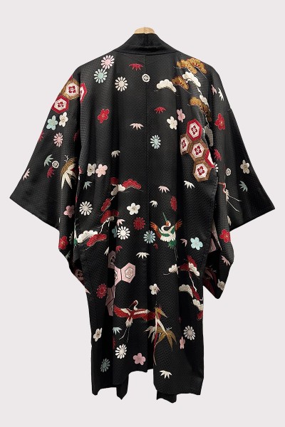 Silk Long Haori with Embroidery