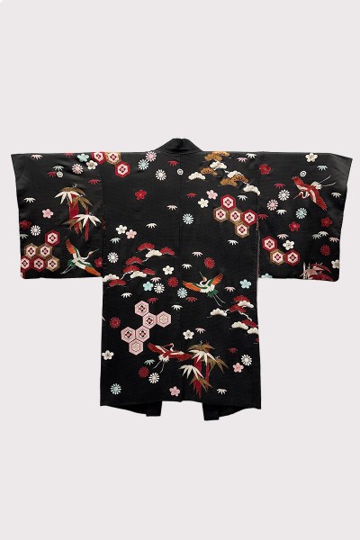 Silk Long Haori with Embroidery