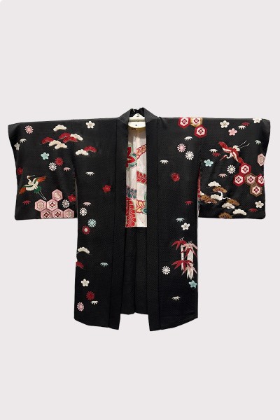 Silk Long Haori with Embroidery