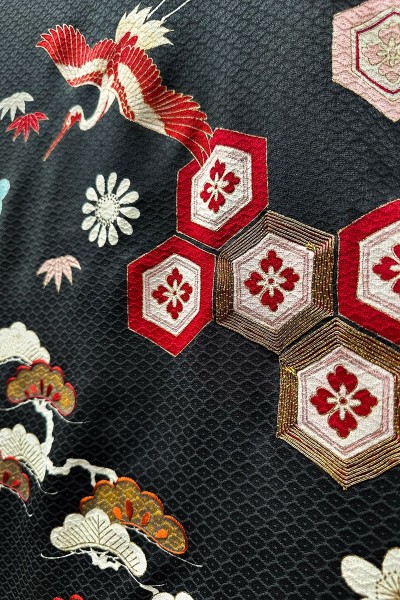 Silk Long Haori with Embroidery