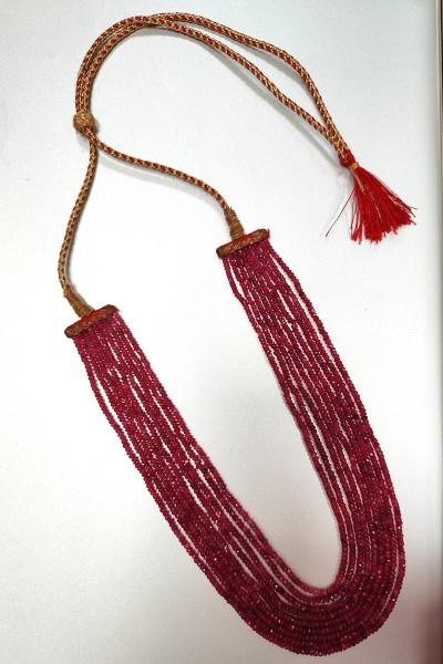 Hand-Cut Gemstone Bead Necklaces - Rubies