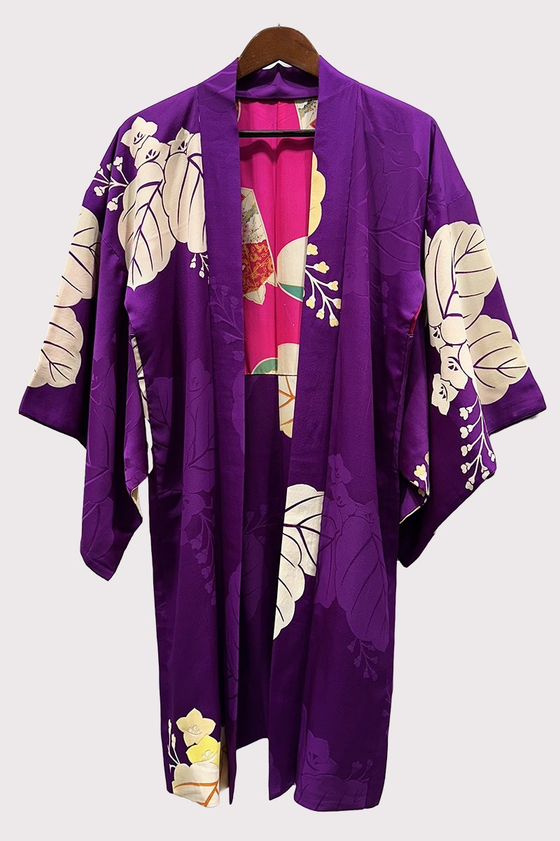 Long silk Haori with Kiri