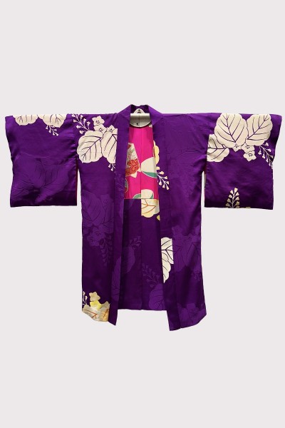 Long silk Haori with Kiri