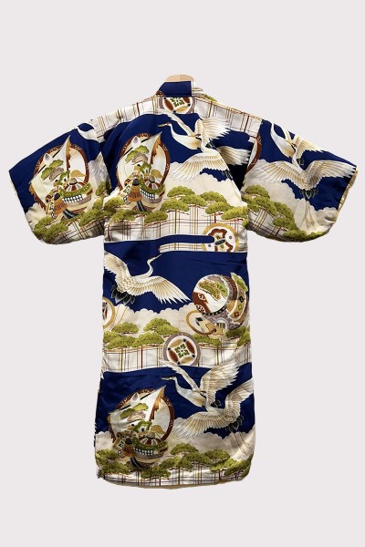 Blue Wadded Kimono for children