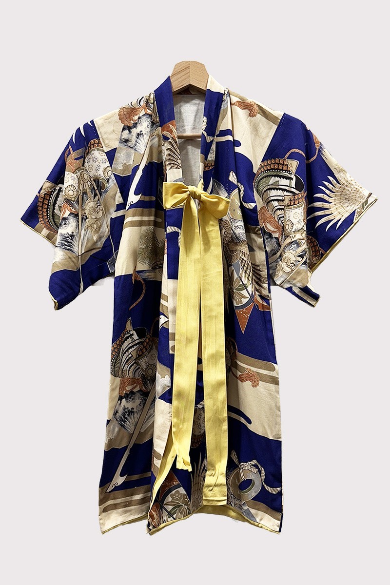 Blue Kimono "Kabuto" for children