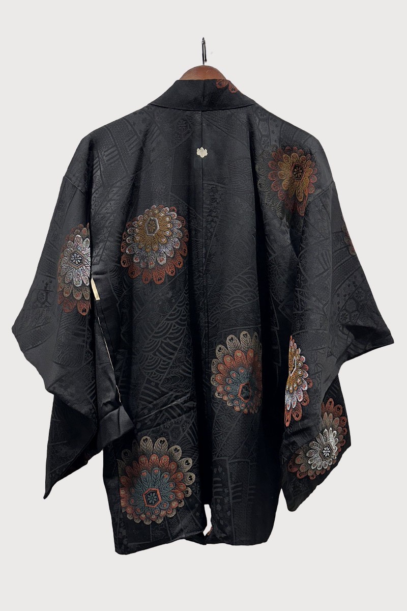 copy of Black Silk Haori Peacock