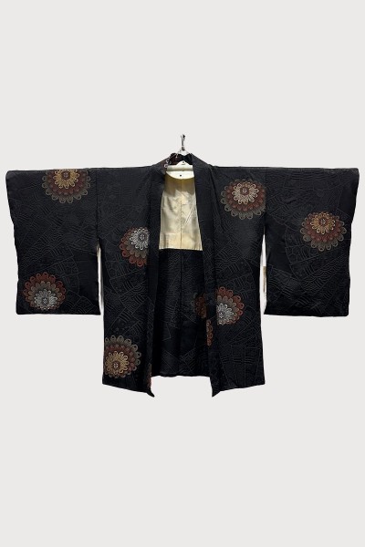 copy of Black Silk Haori Peacock