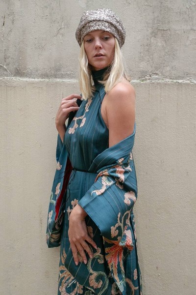 Phoenix silk kimono Dress