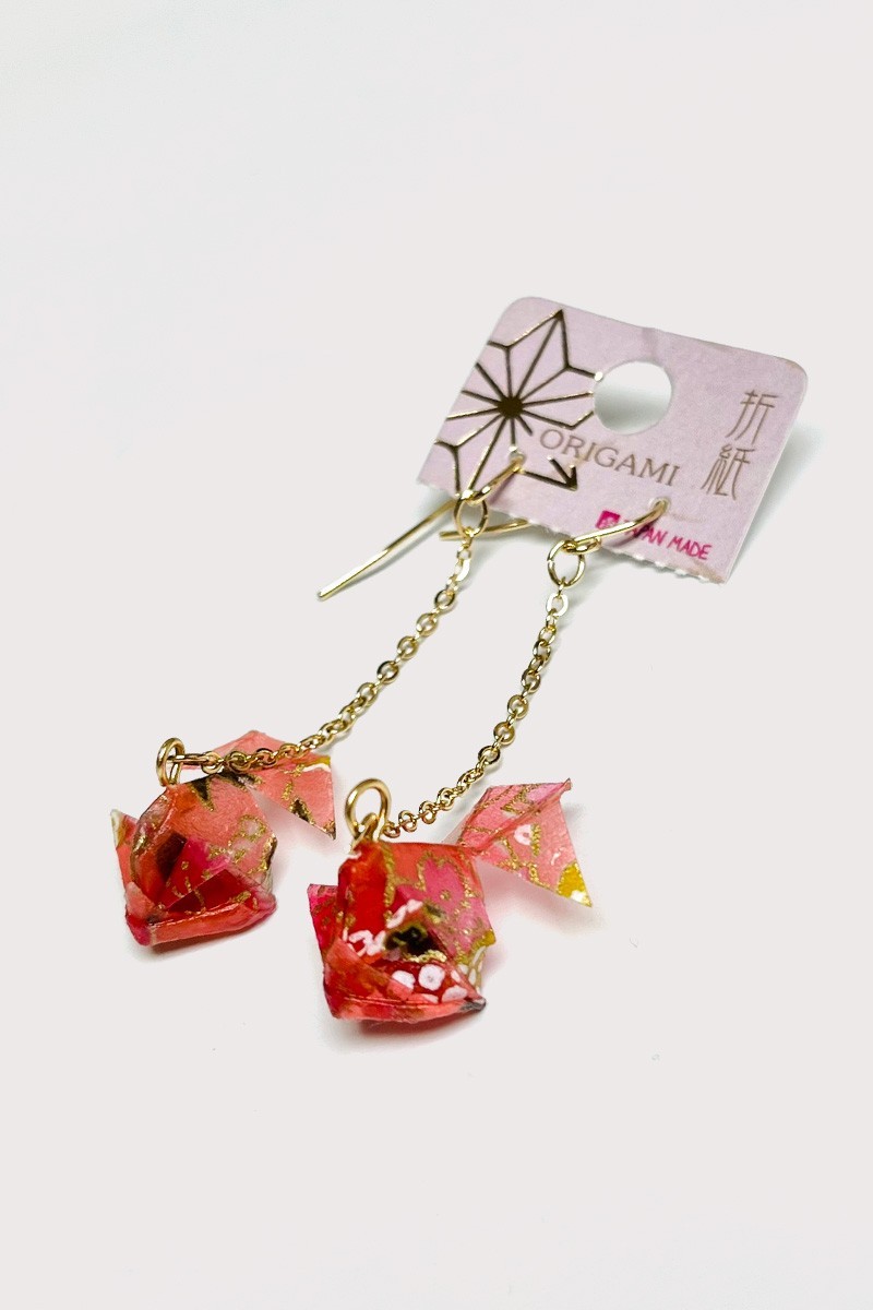 Boucles d'oreilles Origami Goldfish