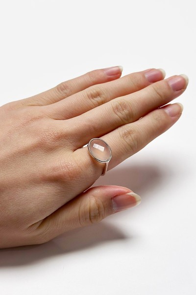 Bague en Rose quartz