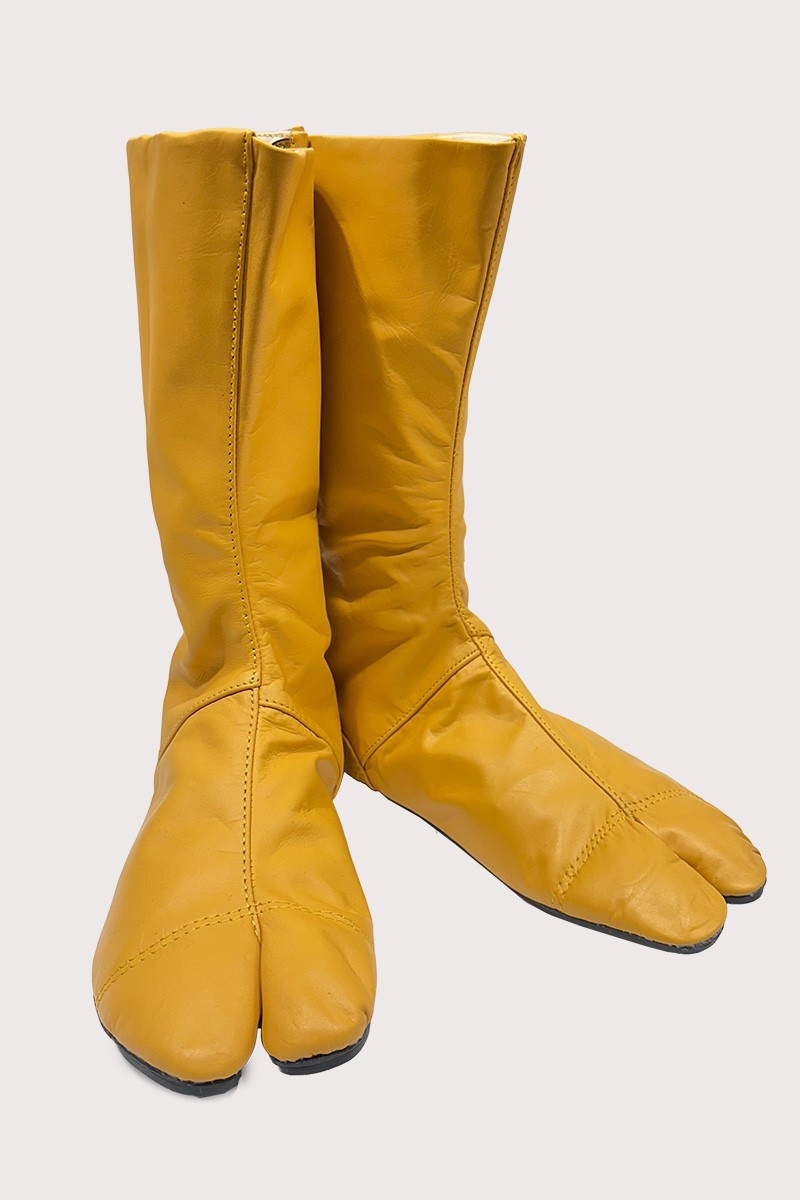 Bottes Tabi en cuir jaune