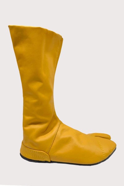 Bottes Tabi en cuir jaune