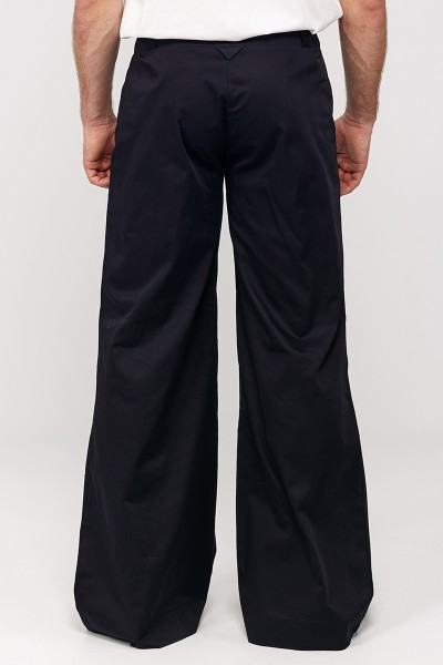 Pantalon plissé aux genoux unisex