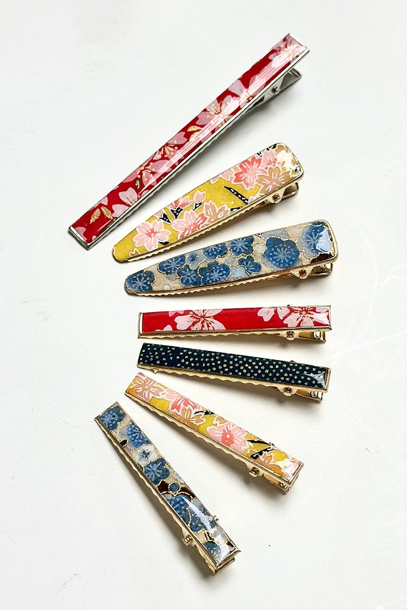 Pince à cheveux en papier japonais