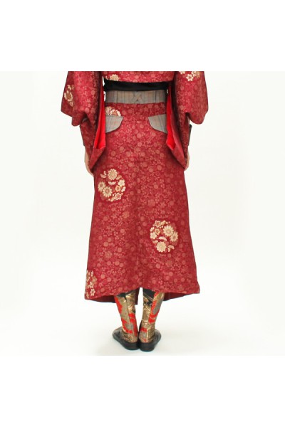 Kimono skirt with pocket