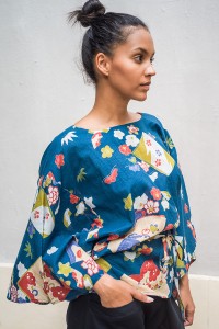 Top Kimono fleuri