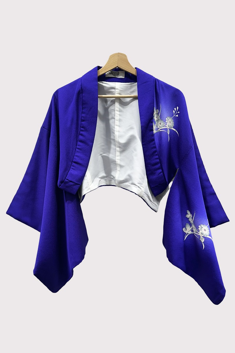 Kimono Boléro en Soie Violet