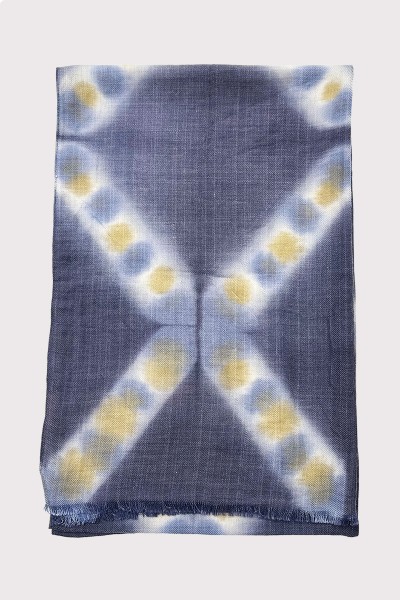 Echarpe à carreaux en Laine et Soie