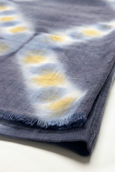 Echarpe à carreaux en Laine et Soie