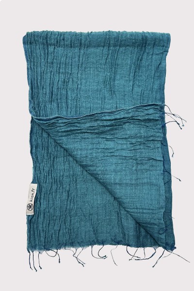 Wool and Silk Scarf with Fringes