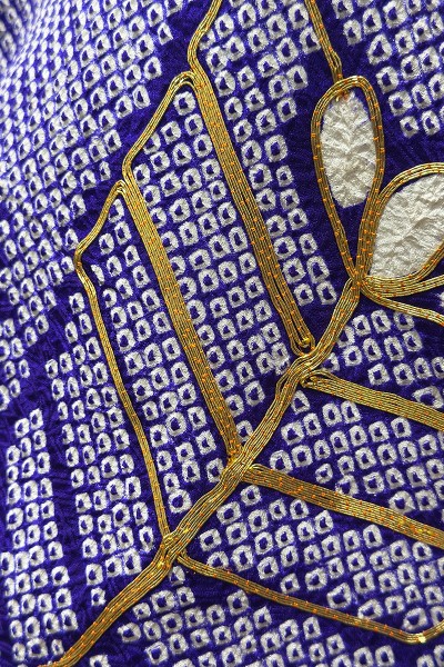 Kimono Boléro en Soie Shibori brodé