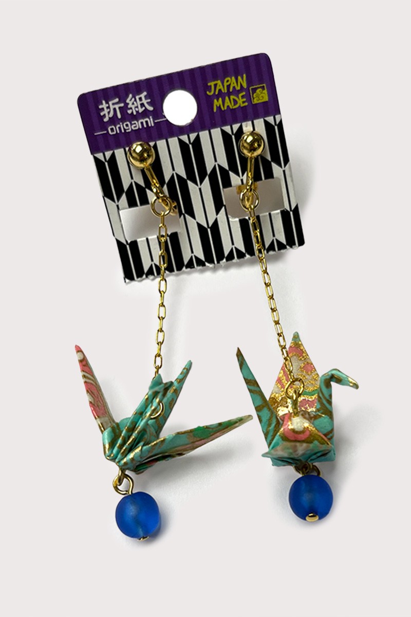 Boucles d'oreilles Origami Tsuru