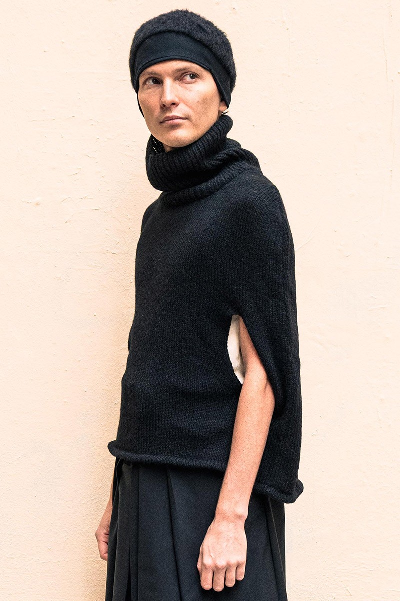 Cape à col roulé en Alpaga unisex