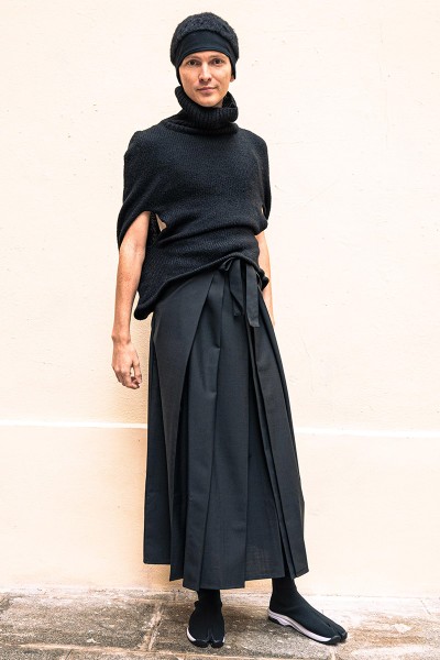 Hakama à côtés fermés unisexe