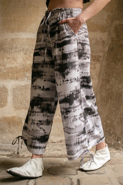 Pantalon ample viscose imprimée (Canicule)