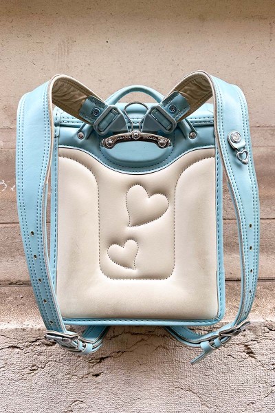 Cartable Randoseru Bleu Pastel ruban