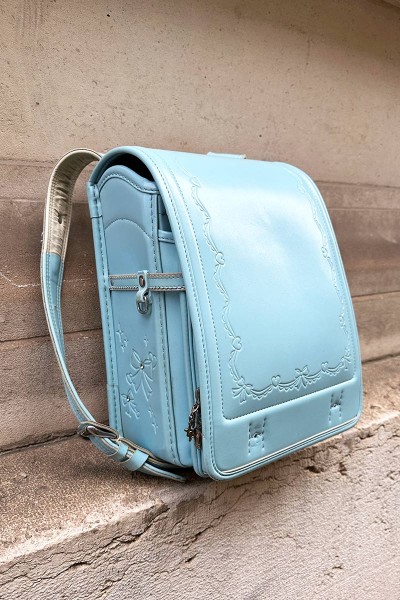 Cartable Randoseru Bleu Pastel ruban