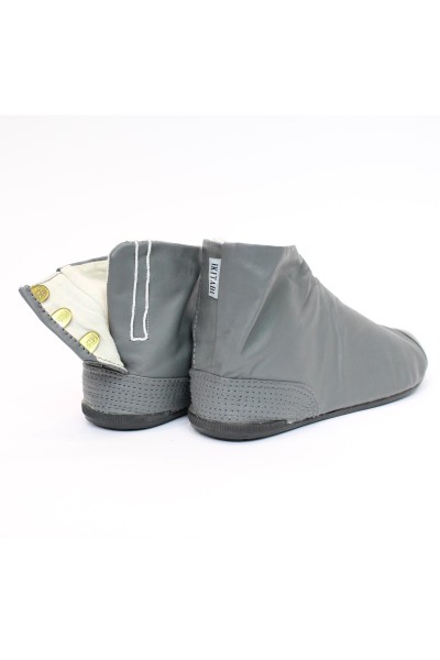 Gray Leather Tabi Boots