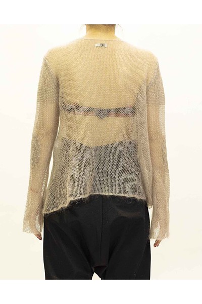 Pull mohair plastron bustier