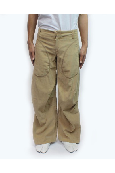 Pantalon velours plis genoux