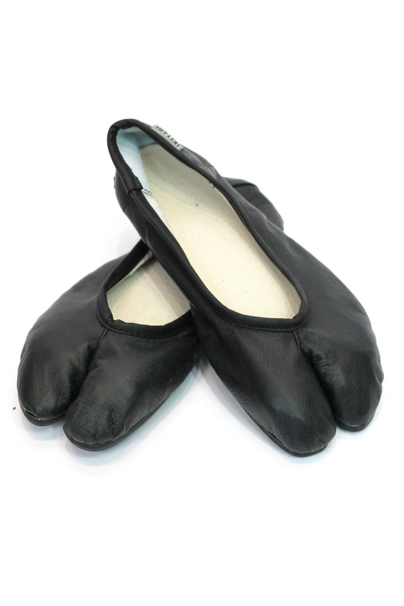 Ballerines tabi en cuir Noir