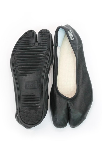 Ballerines tabi en cuir Noir