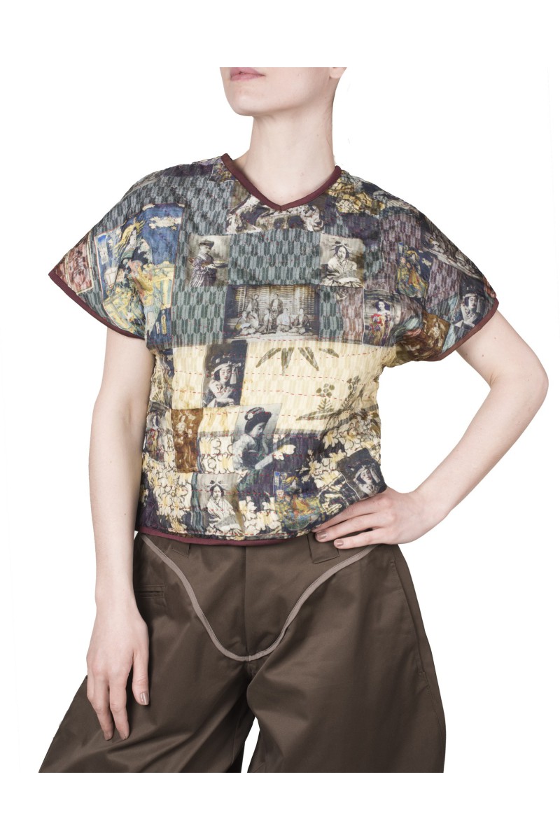 Geisha quilted Silk Top