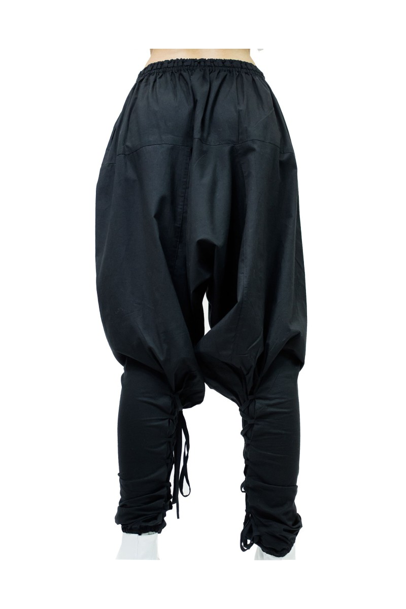 Buy Sakoonee Harem Pants Men Women Yoga Pants Casual Baggy Trousers 3  Pockets Cotton Black, One Size at