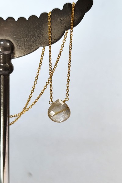 Rayons de Lune – Collier d'oreilles en quartz rutilé