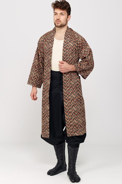 Kimono en coton imprimé